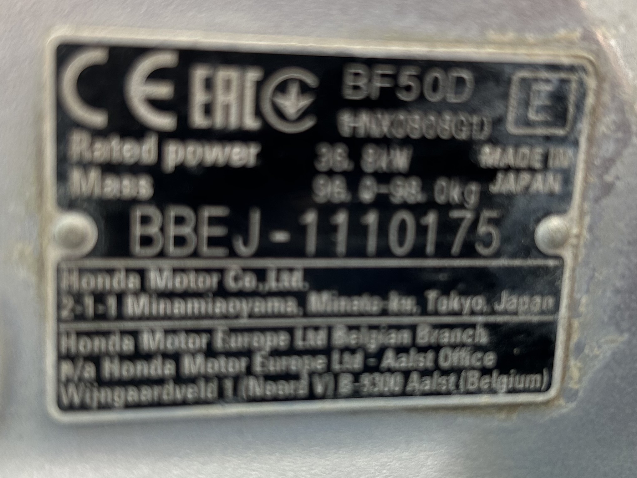 Honda BF 50 Le Csónak motor 120 üzem órás !!!