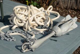 6 kg-os horgony, lánccal, kötéllel kompletten