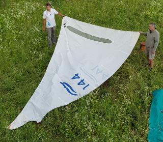 Több db használt vitorla eladó. dacron laminált fock gross génua