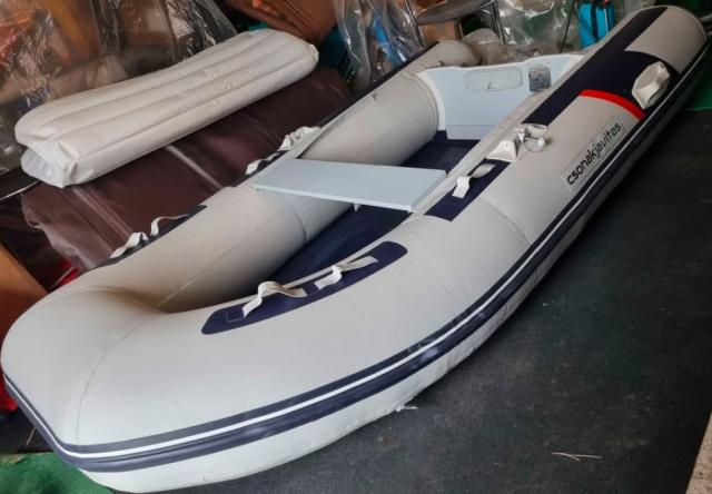 Új gumicsónak 400kg terhelhetőség 3személy 5kamra felfújható csónak hajó test boci dinghy